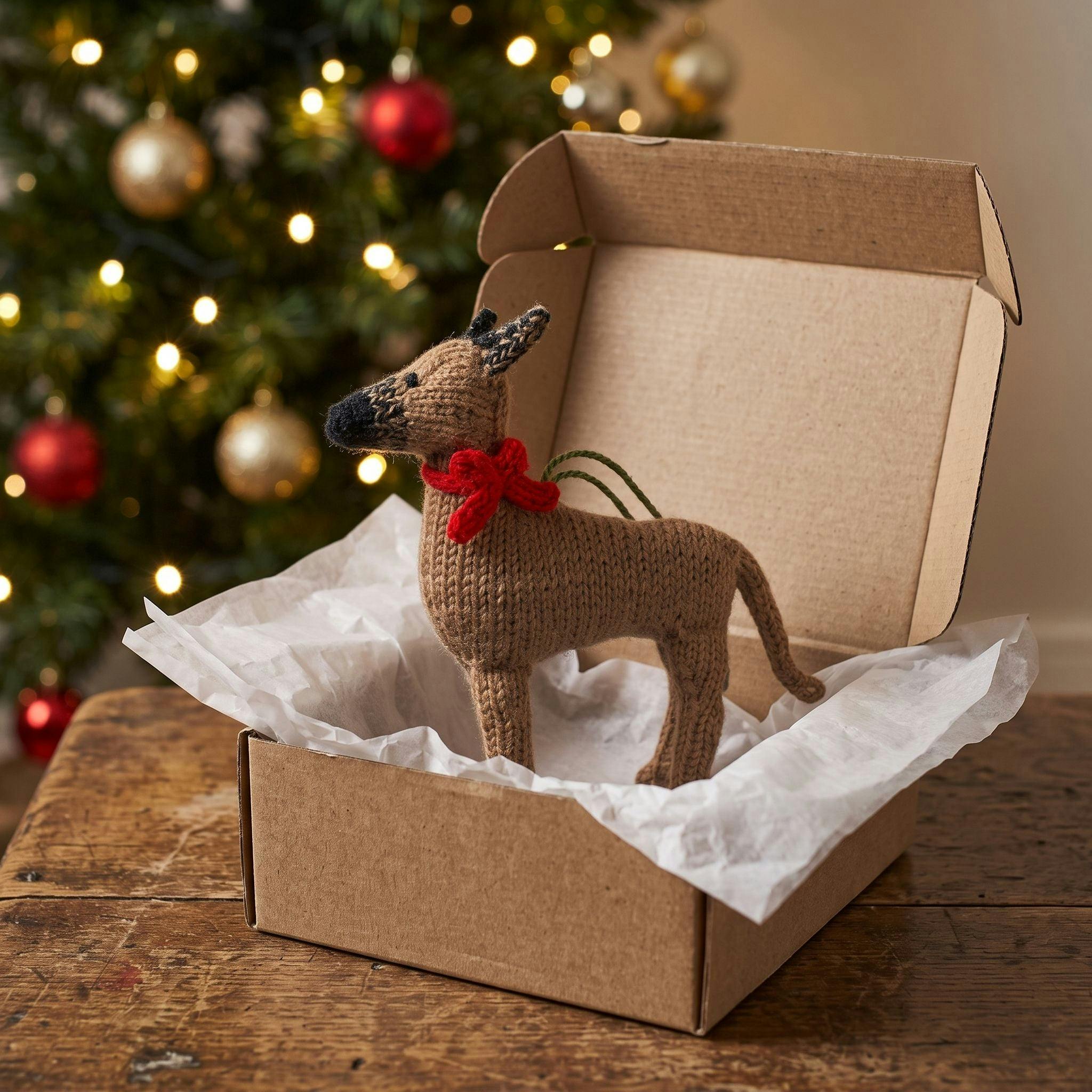 Great Dane Dog Hand Knit Christmas Ornament