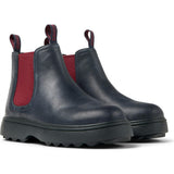 Kids Norte Leather Lace-Up Boots, Navy