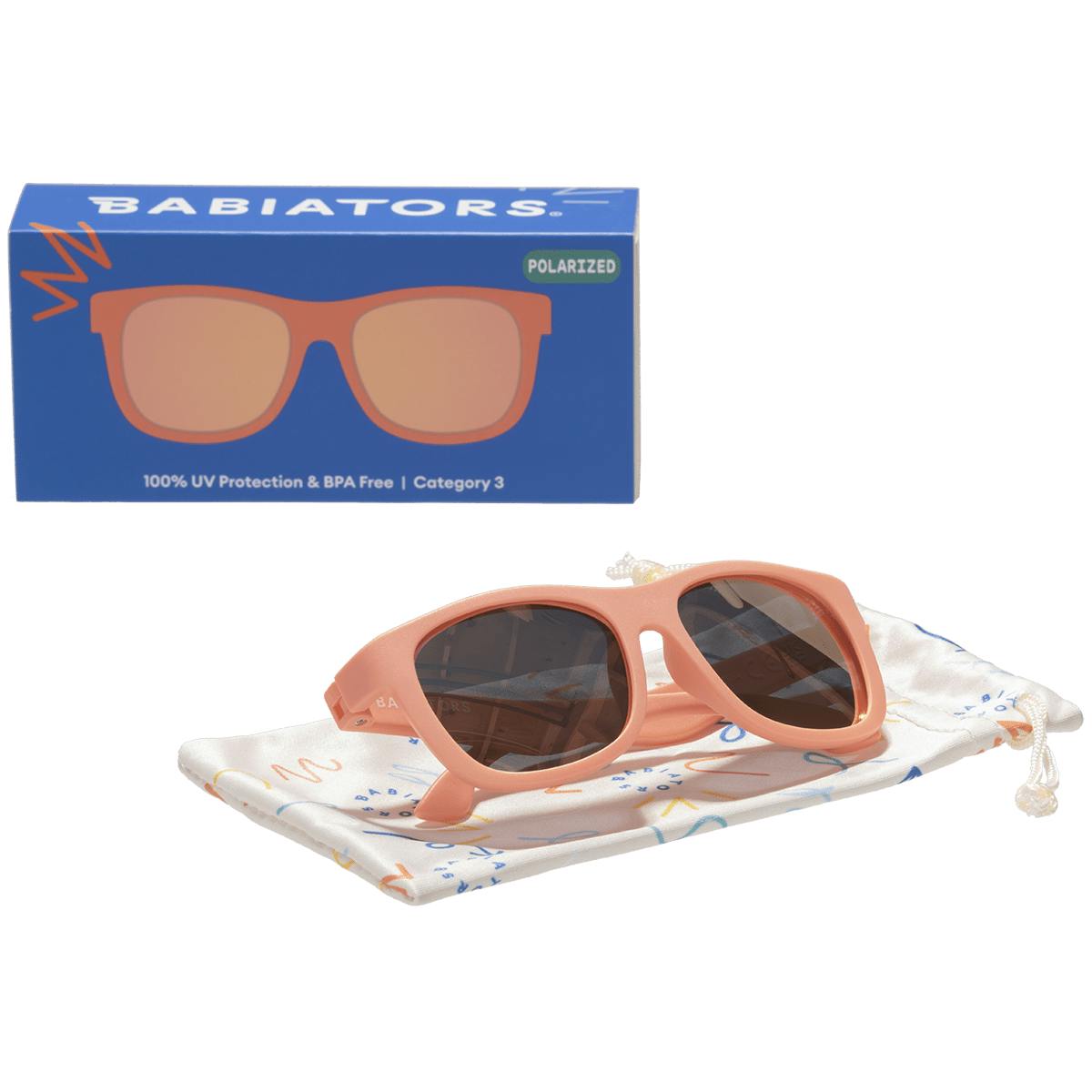 Perfectly Papaya Navigator | Polarized Peach Mirrored Lenses