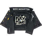 Party Time Black Denim Jacket - Unisex for Boys and Girls