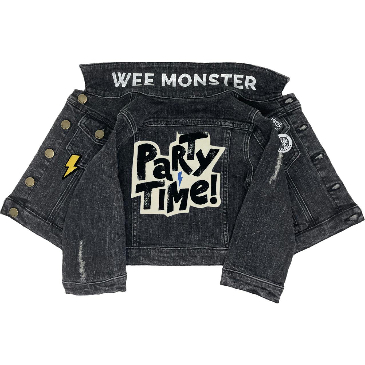 Party Time Black Denim Jacket - Unisex for Boys and Girls