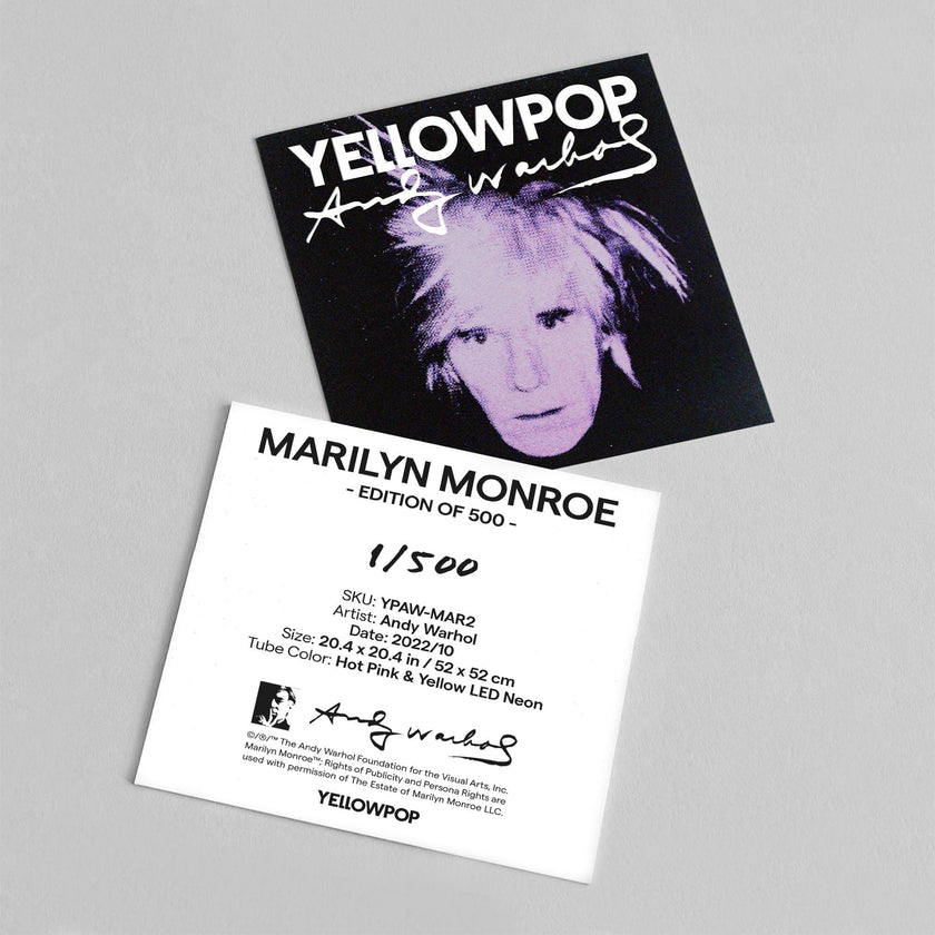 Marilyn Monroe Small by Andy Warhol LED neon sign