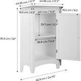 Glancy Wooden Corner Floor Cabinet with Shutter Door