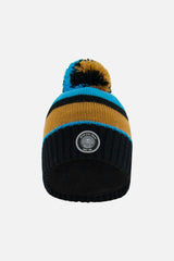 Ribbed Knit Pompom Beanie Hat
