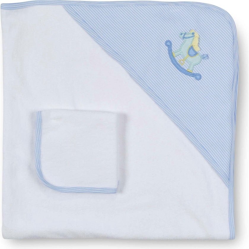 Stripe Knit Towel Set With Rocking