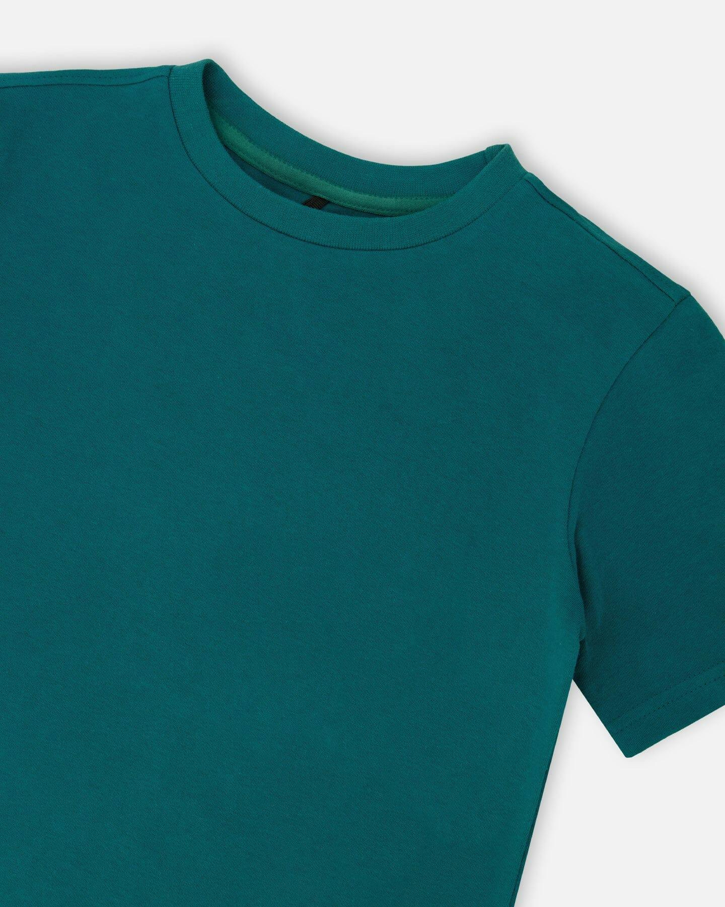 Organic Cotton Jersey T-Shirt Solid Dark Turquoise