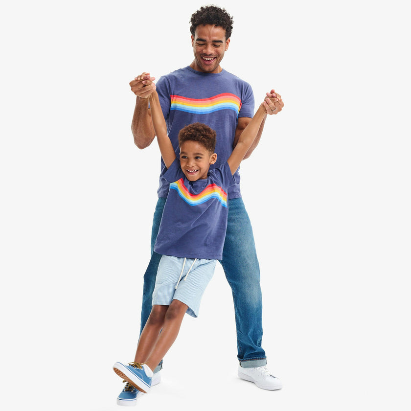 Kids rainbow wave tee