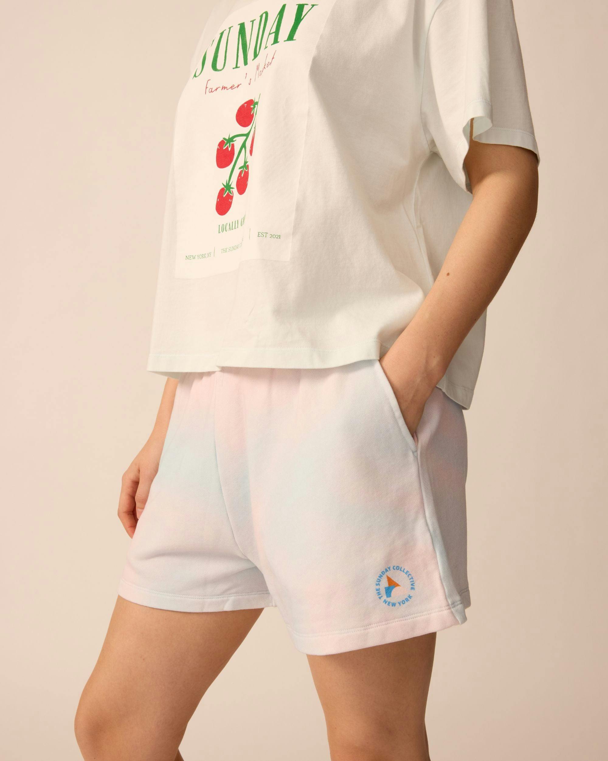 Adult Organic Weekend Shorts in Pink Cloud