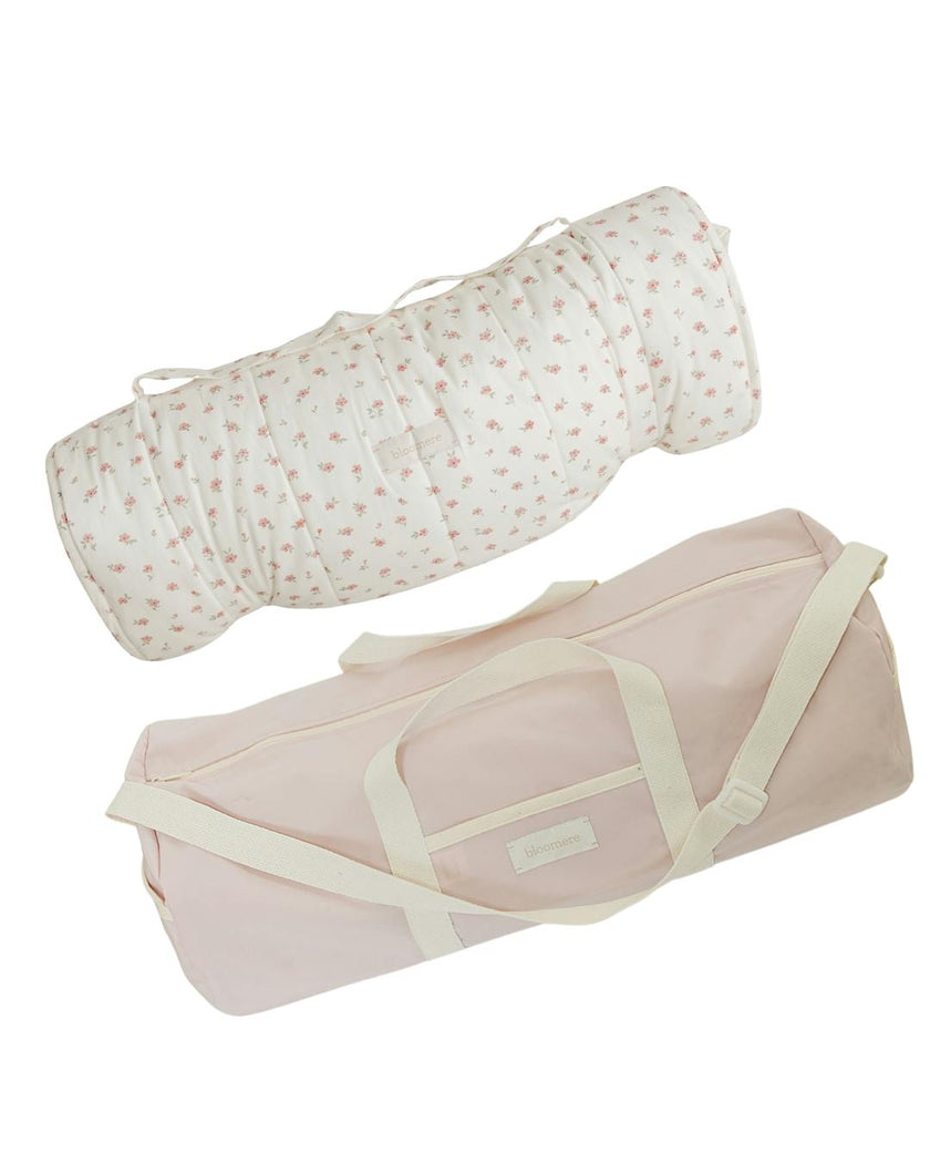 BLOOMERE  Nap Mat Set (Floral Pink Bag)
