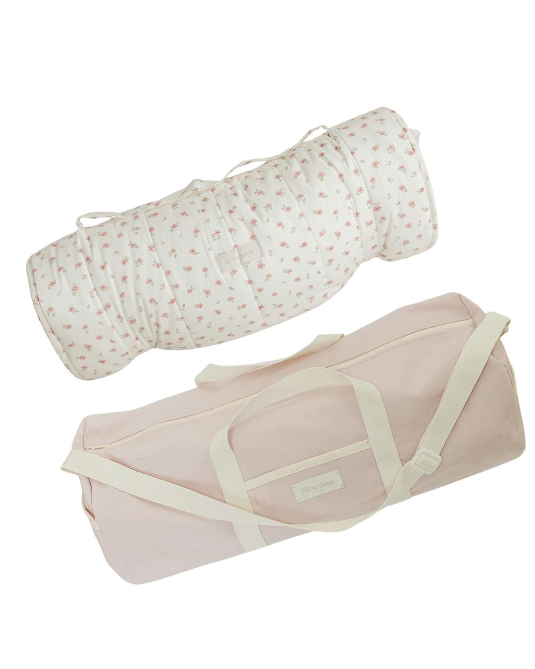 BLOOMERE  Nap Mat Set (Floral Pink Bag)