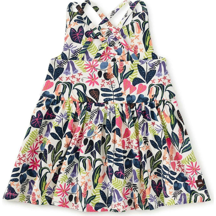 Strappy Back Skirted Dress, Green