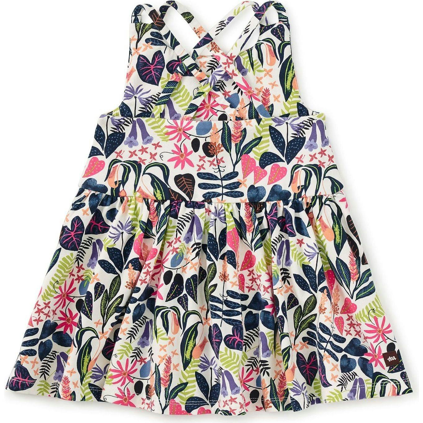 Strappy Back Skirted Dress, Green
