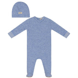 Dot Print Onesie with Hat Burgundy