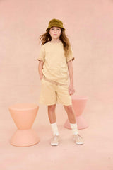 Natural Dye Everyday Shorts in Shortbread