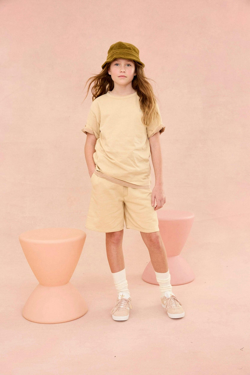 Natural Dye Everyday Shorts in Shortbread
