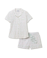 Women's Twill Short Sleeve Short Set in Good Luck Charms