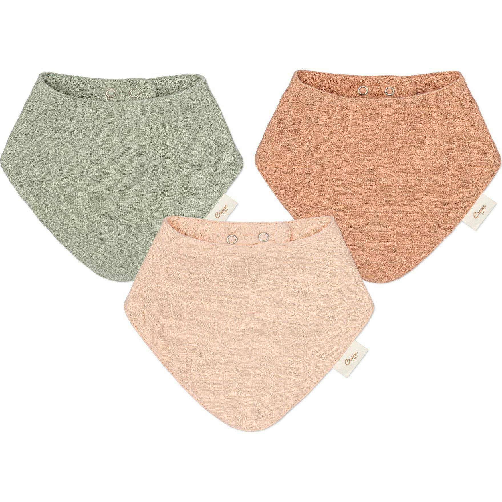Muslin 3Pc Bib Set