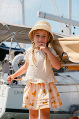 S/S Ruffle Skirt Set in Dolce Vita