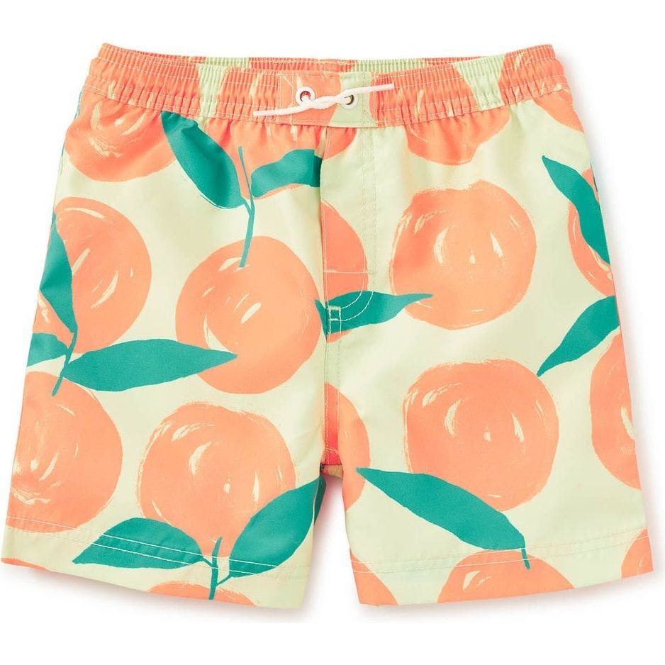 Mid-Length Swim Trunks, Orange