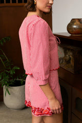 Jane Picnic Plaid Top