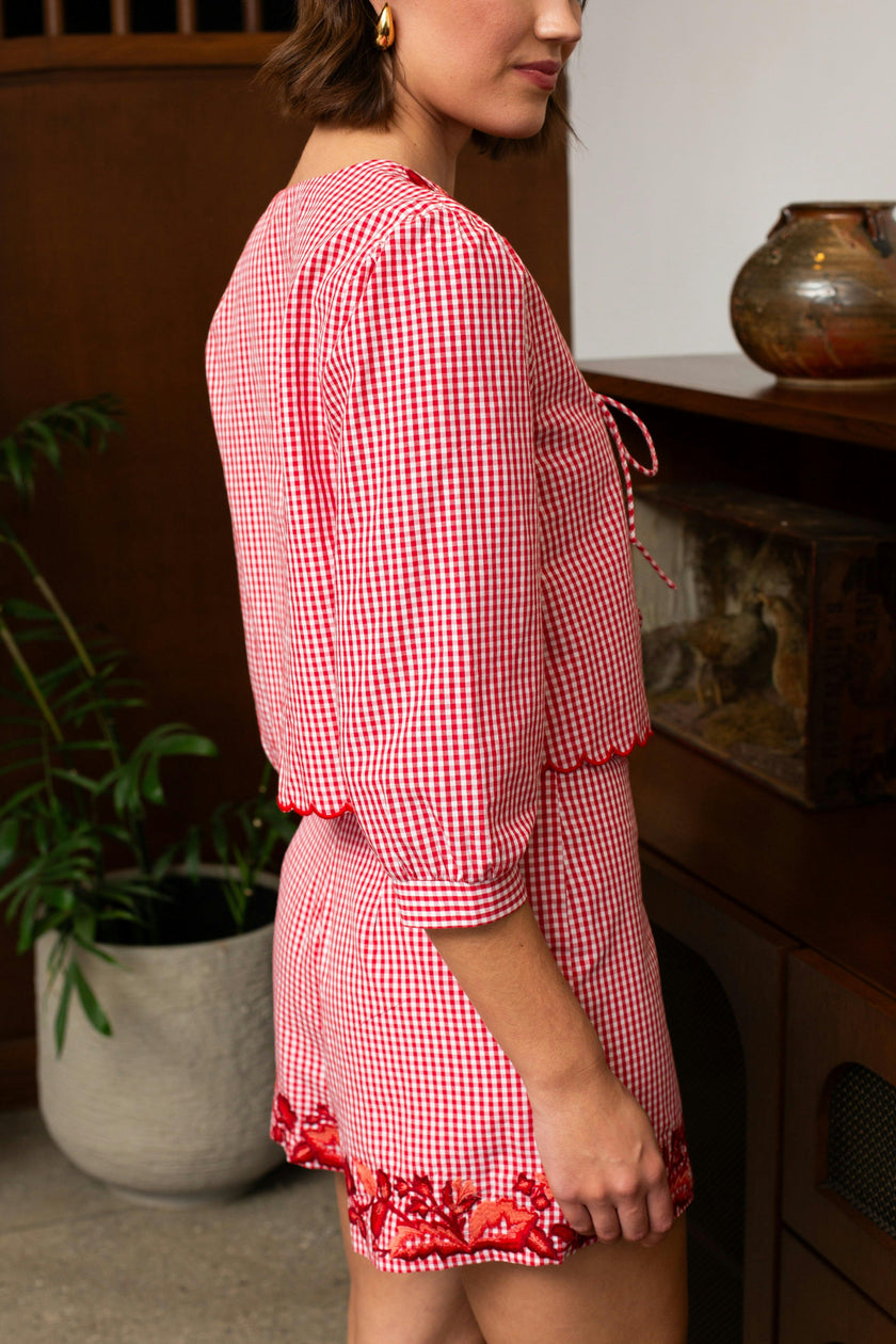 Jane Picnic Plaid Top