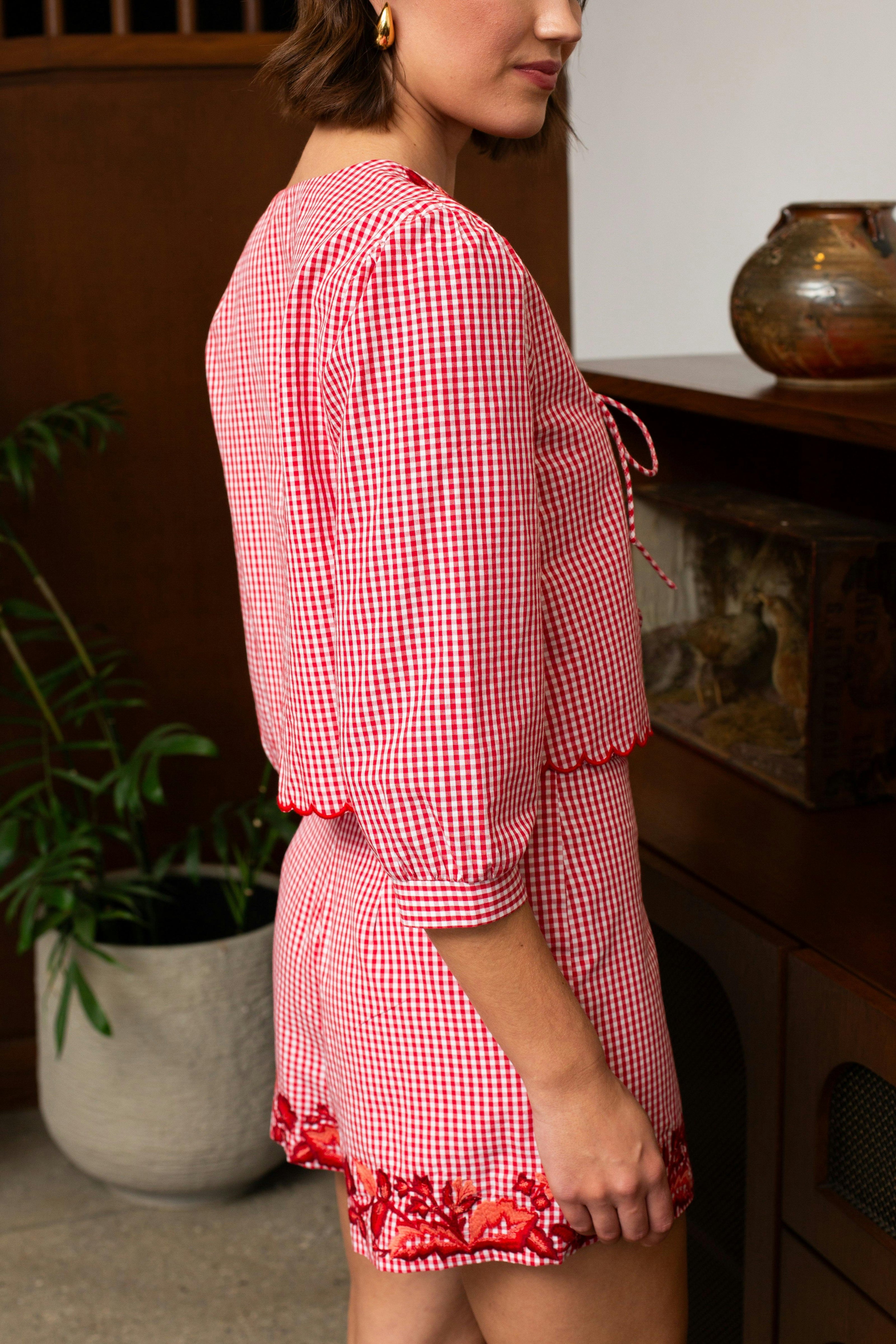 Jane Picnic Plaid Top