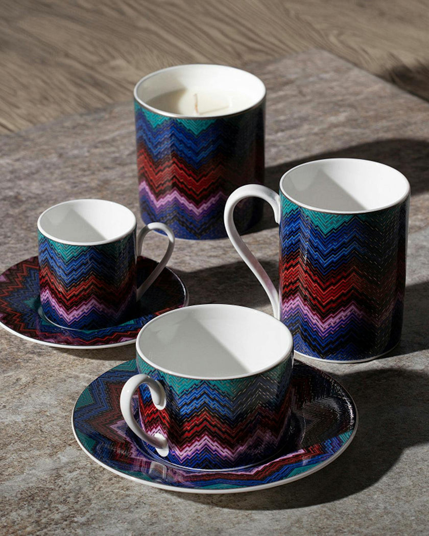 Tea Cup & Saucer STARLIGHT Set of 2 in Luxury Box - Ø 8,5 X H 6 Cm Cap. 22 Cl. - S.15,5 Cm
