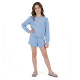 Tween Girls Crewneck Sweatshirt & Short Set | Cherry Print