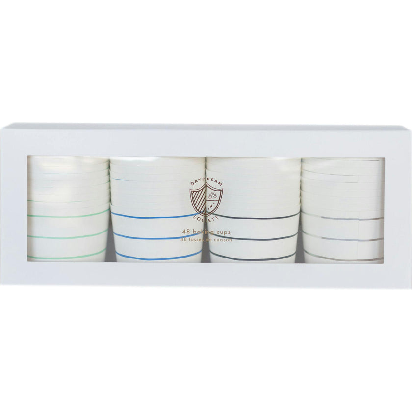 Cool Palette Frenchie Striped Baking Cups