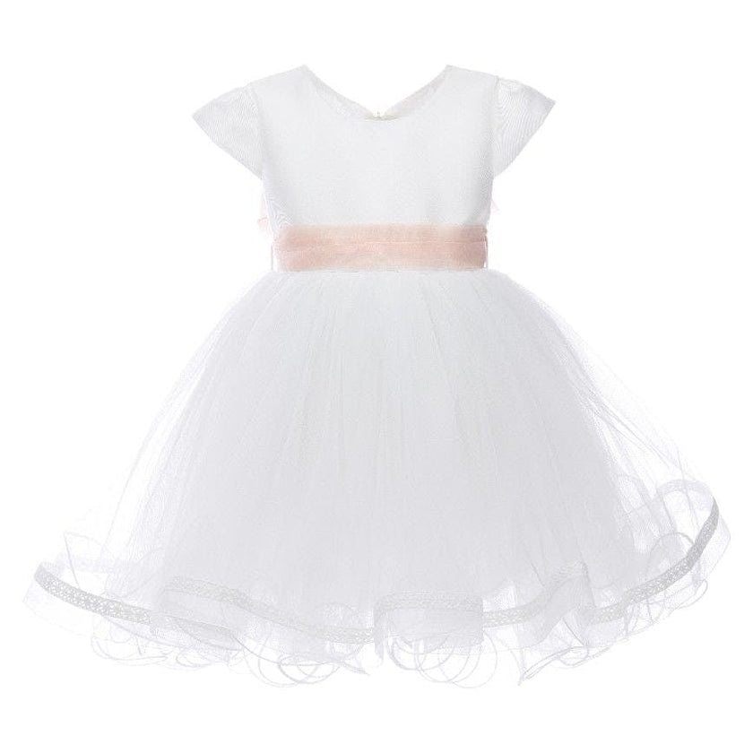 White Satin Ribbon Dress