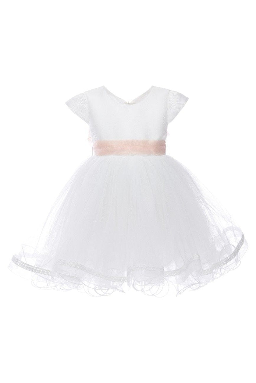 White Satin Ribbon Dress