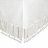 Off-White Boho Tassel Crib Skirt