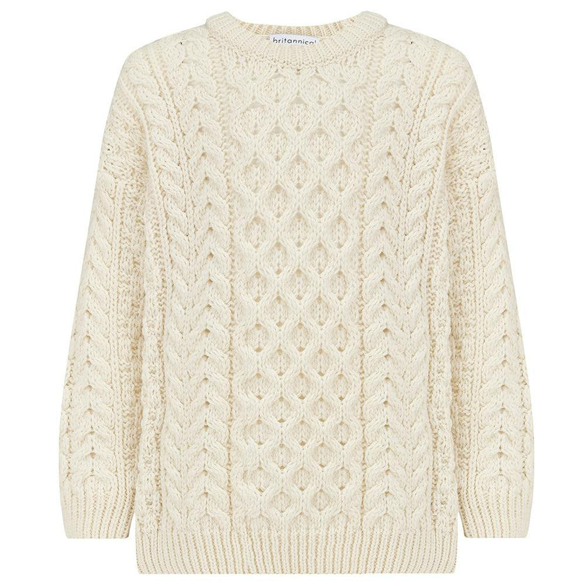 Cadogan Supersoft Merino Children's Sweater - Cream