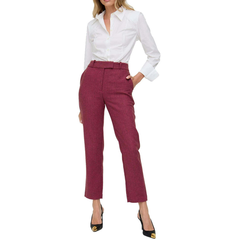Pandora Tapered Herringbone Print Trouser