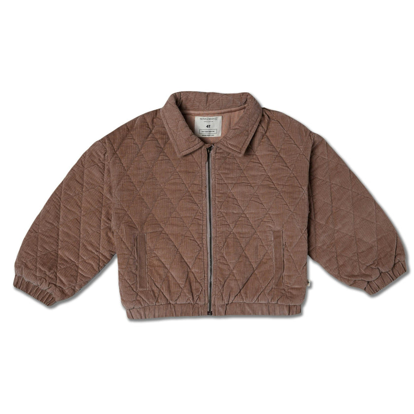 Organic Quilted Bomber Corduroy Jacket