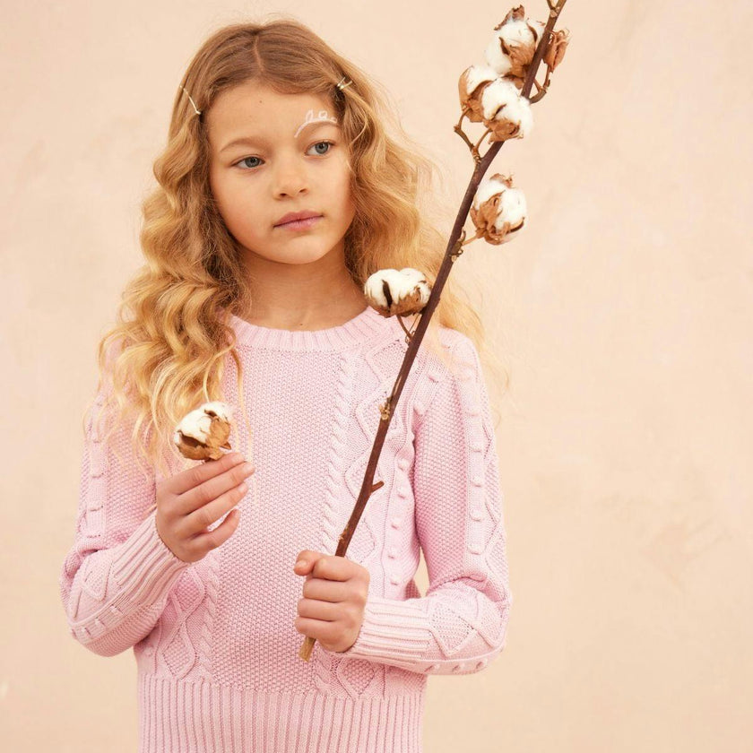 Cable Popcorn Jumper | Bubble Gum