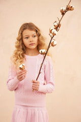 Cable Popcorn Jumper | Bubble Gum