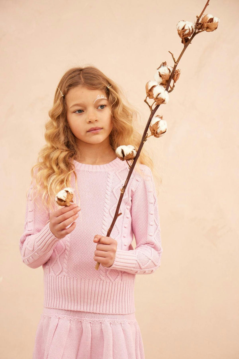 Cable Popcorn Jumper | Bubble Gum