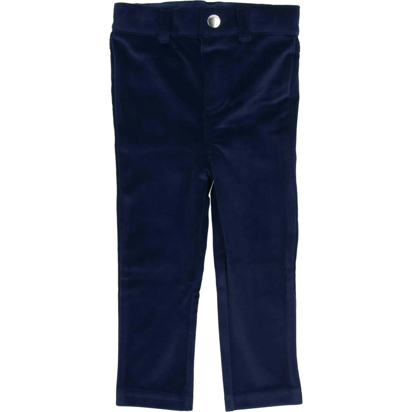 Boys Velour Straight Leg Dress Pants