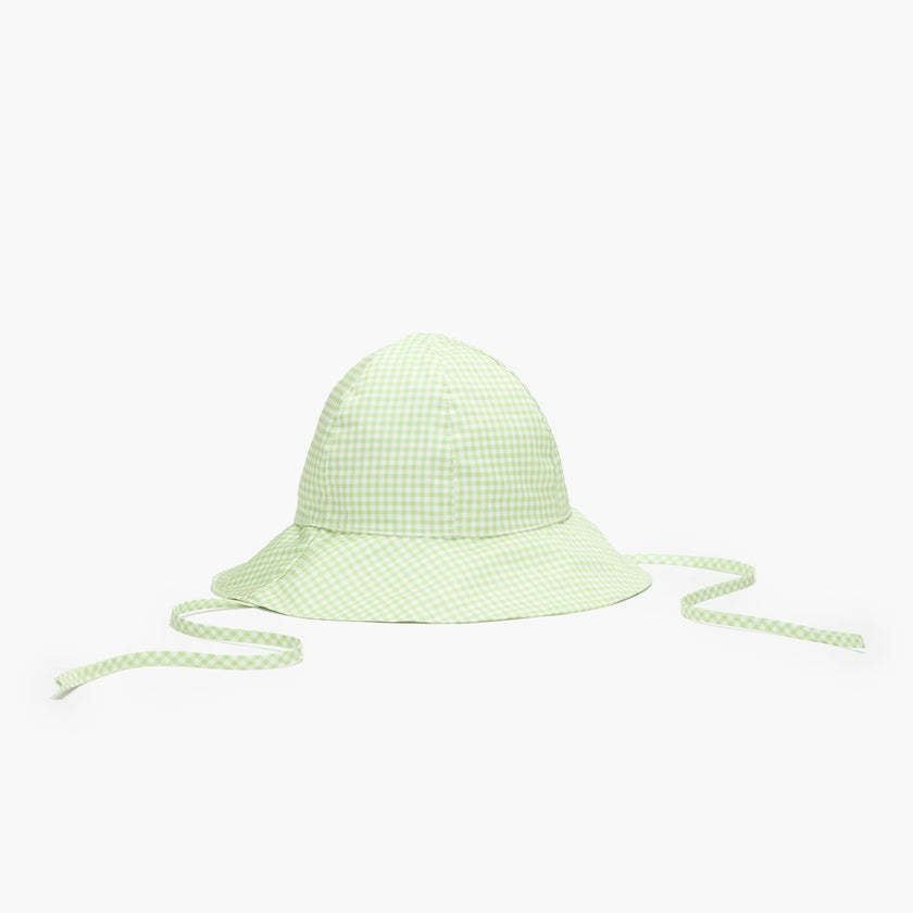 The Baby Sunhat - Lime Gingham