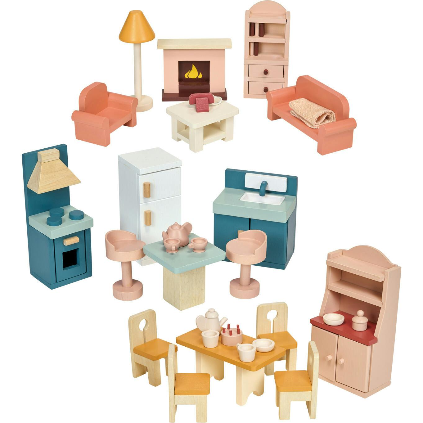 Dollhouse Downstairs Furniture Bundle