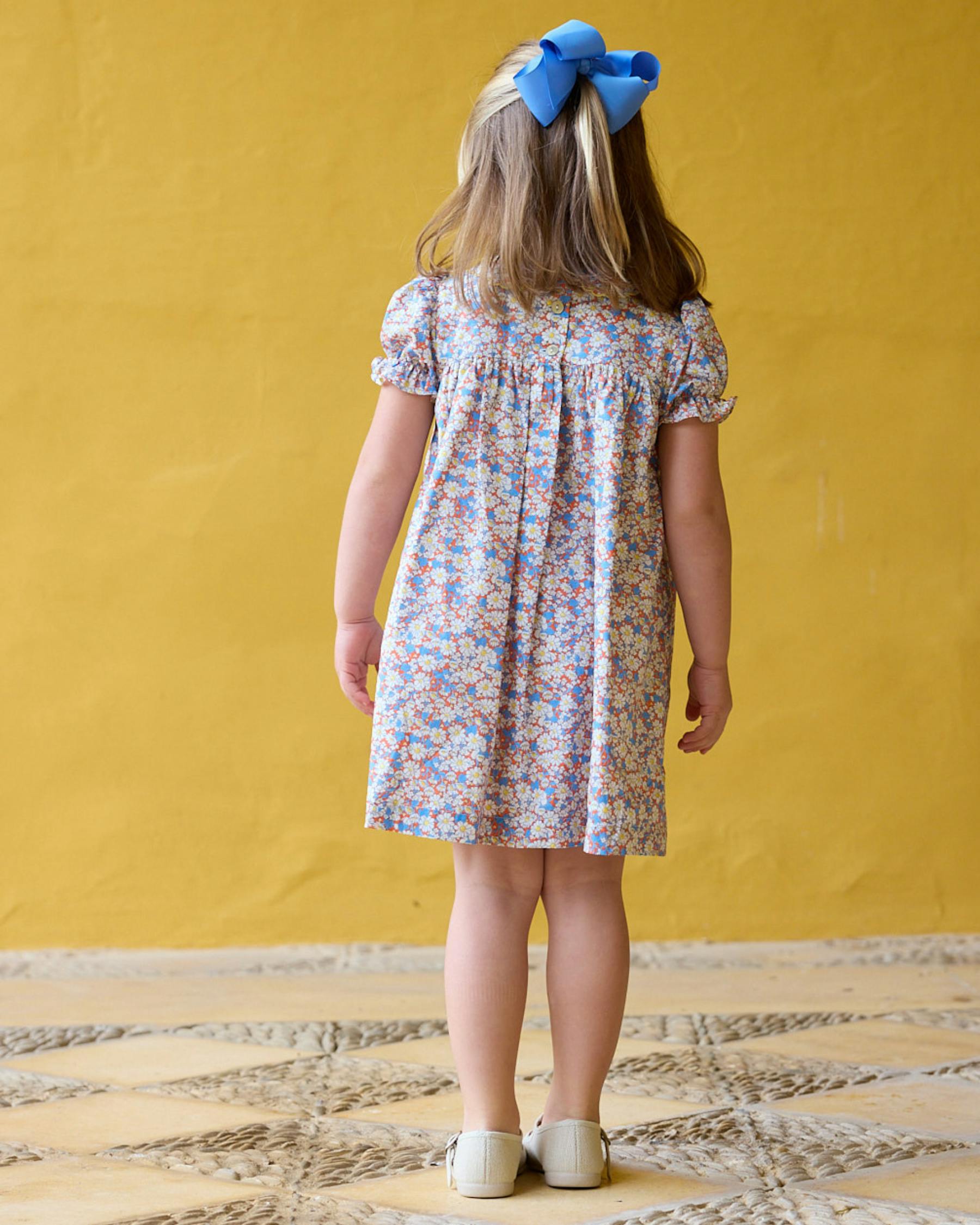 Pepa Dress Orange Blue Liberty
