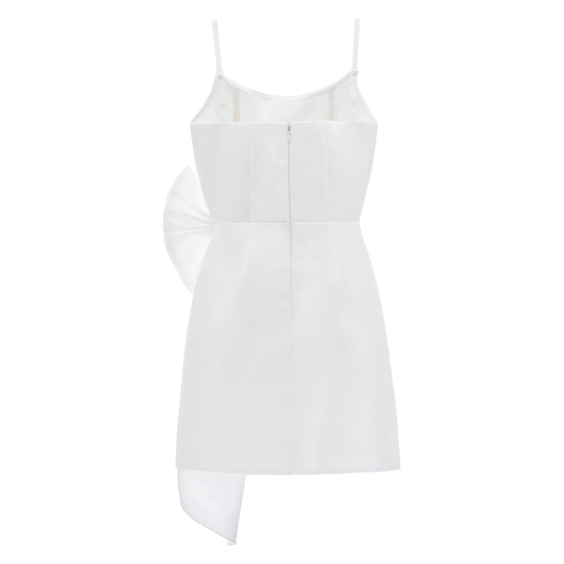 White Bow Livonia Dress