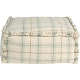Handloom Pouf Blue Sage