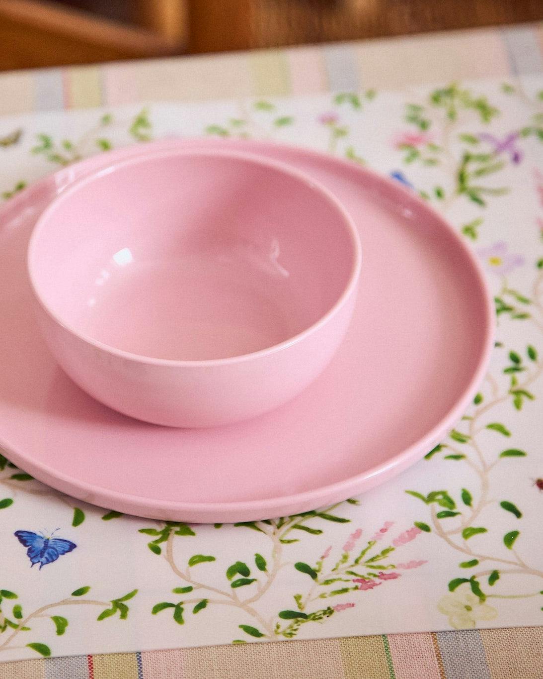 Plate and Bowl Set | Pink
