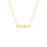 Block Letter Nameplate Necklace
