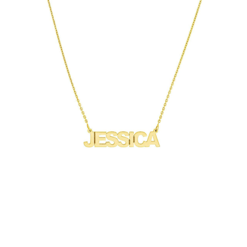 Block Letter Nameplate Necklace