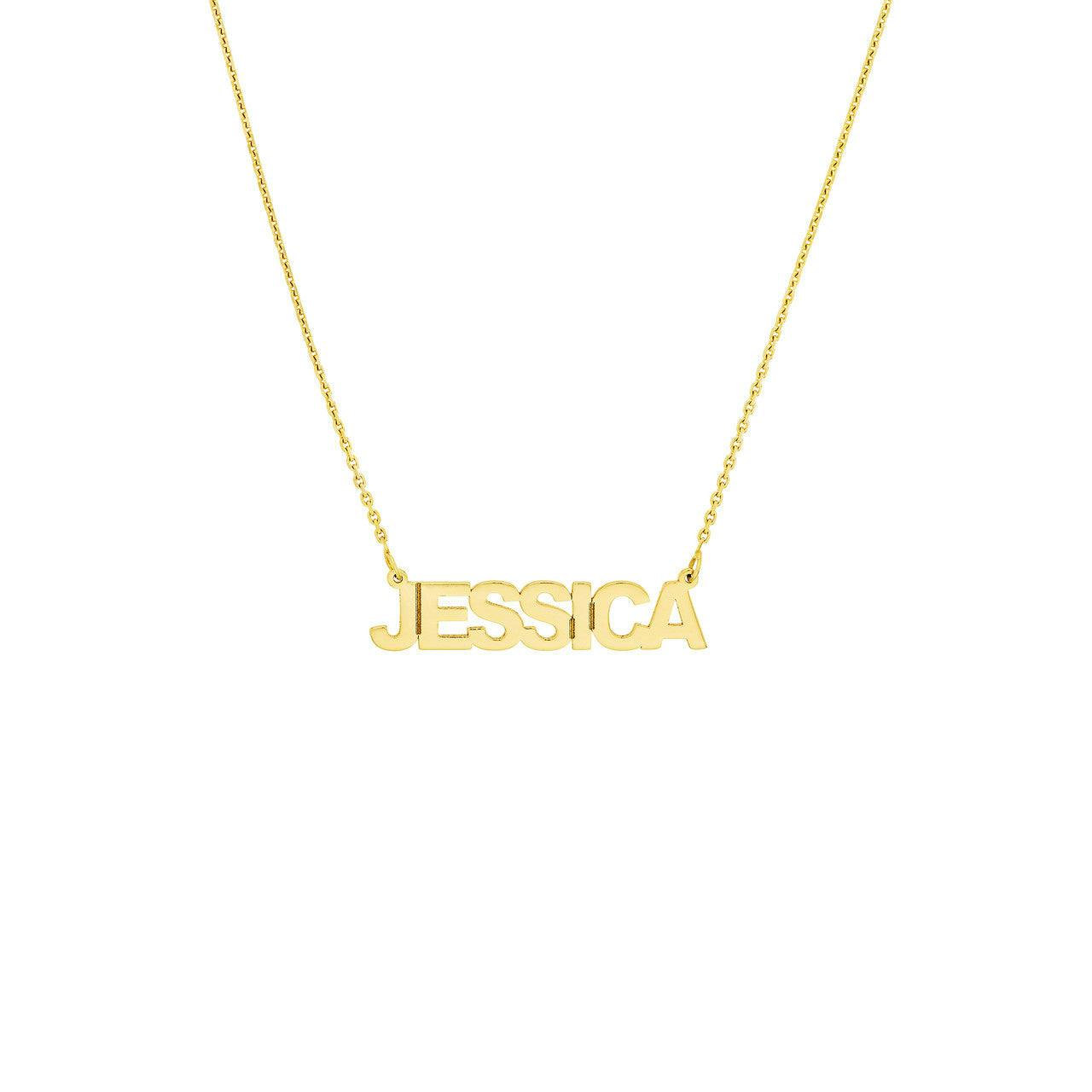 Block Letter Nameplate Necklace