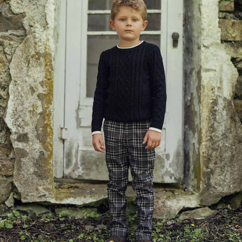 Cable Knit Sweater Black