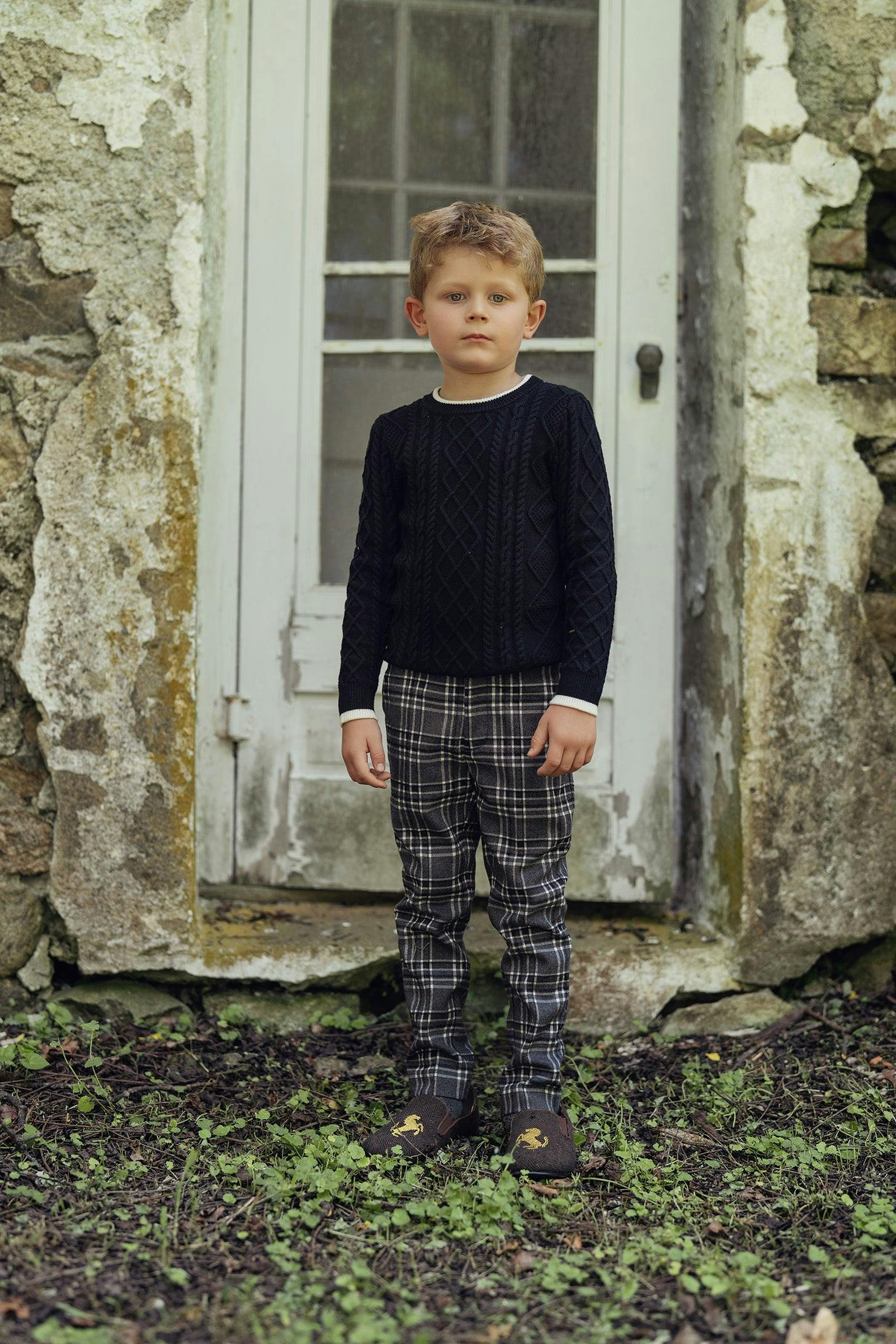 Cable Knit Sweater Black